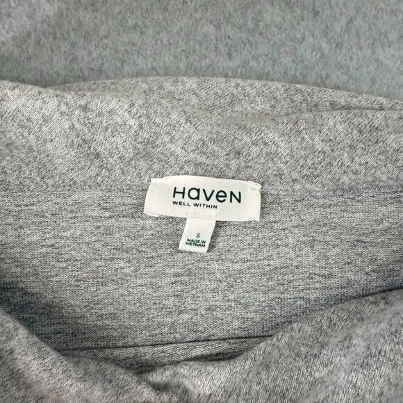 Haven Well Within Size Small Gray Sweater Cowl Neck Long Sleeve Wide Neck Womens - Picture 2 of 10